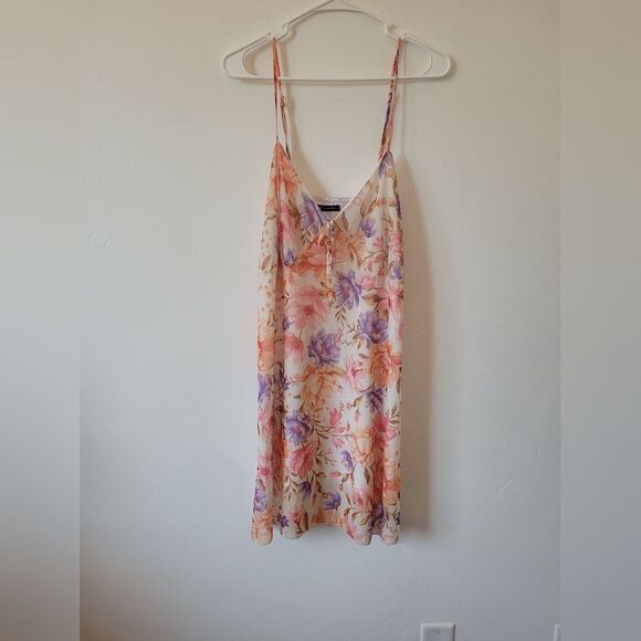 Luna Moon Floral Dress Y2K Babydoll Empire Waist Fairycore Whimsical Dainty L - Picture 6 of 11